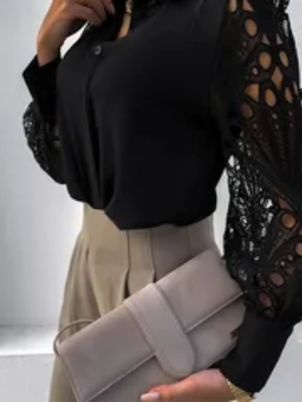 Elegant Long Sleeve Shirt Unique Print